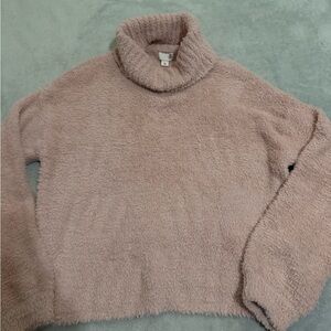 SO Soft Plush Turtleneck Sweater - Dusty Pink